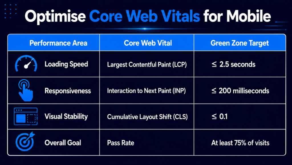 Optimise Core Web Vitals for Mobile Optimise Core Web Vitals for Mobile