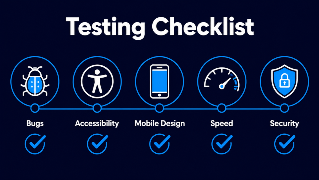 Testing Checklist of web development Testing Checklist of web development