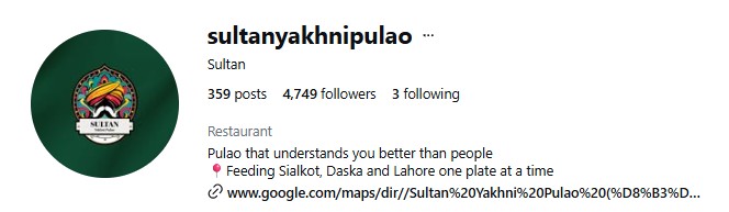 Sultan Yakhni Pulao Sultan Yakhni Pulao